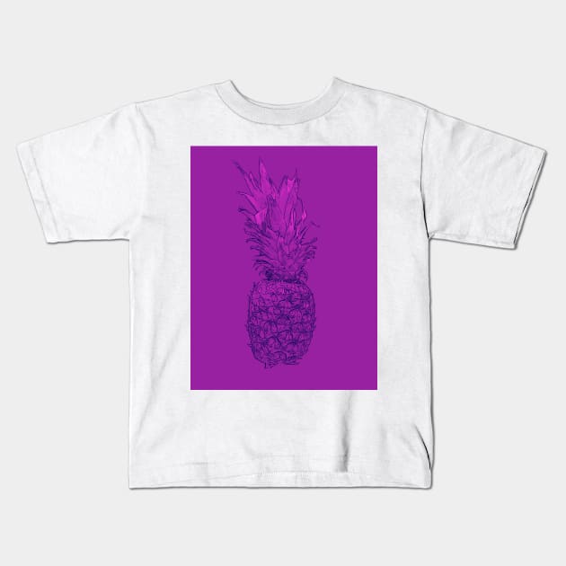 Pineapple Crown No. 5 Kids T-Shirt by asanaworld
